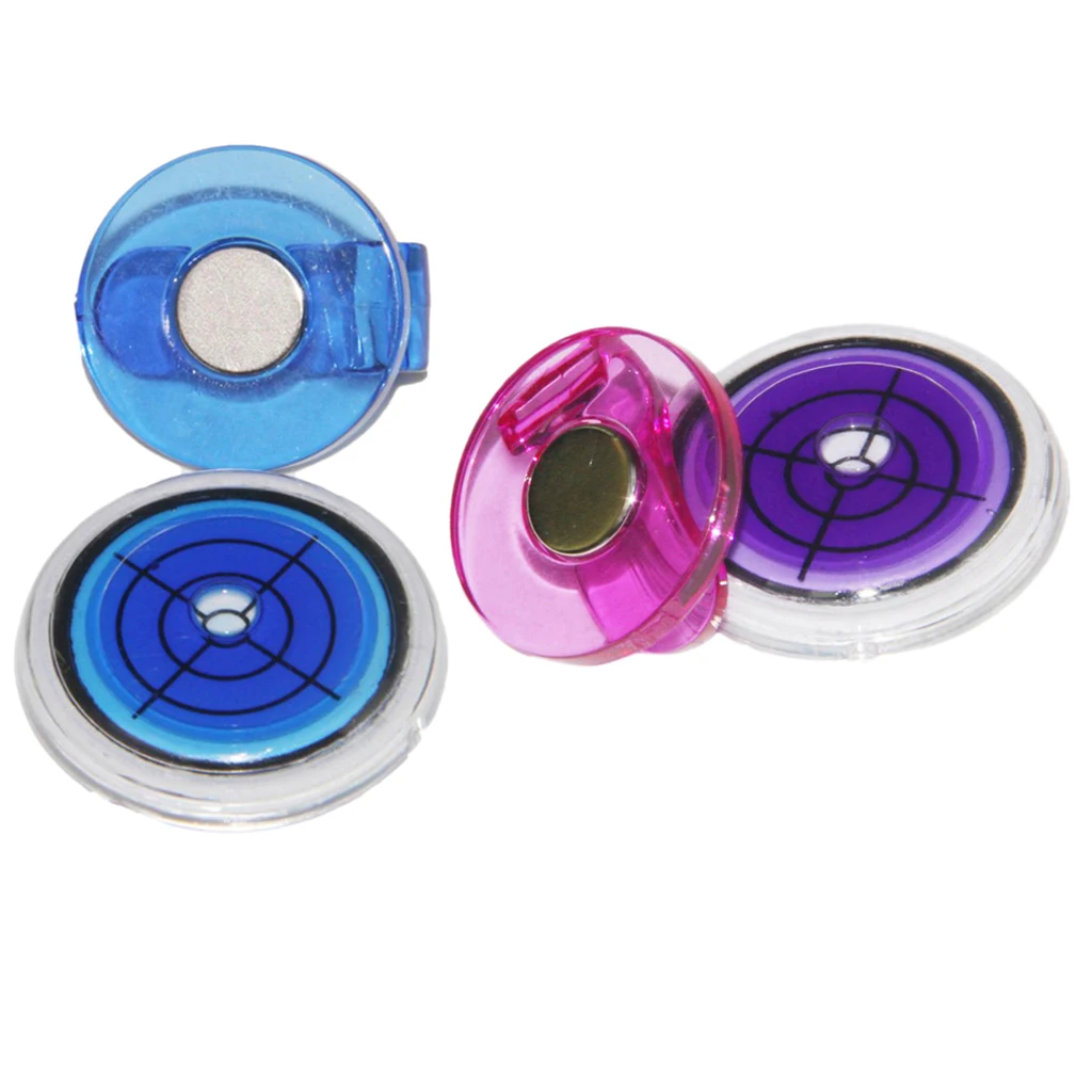 2 Golf Gradienter Putting Alignment Tool Magnetic Ball Marker Hat Clip Hat Visor Pocket Belt Clip Club Accessories Training Aids