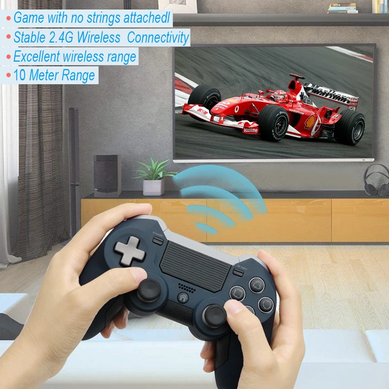 2.4G Wireless for PS4 Gamepad Dual Vibration Elite Game Controller Joystick for PS3/PC Video Gaming