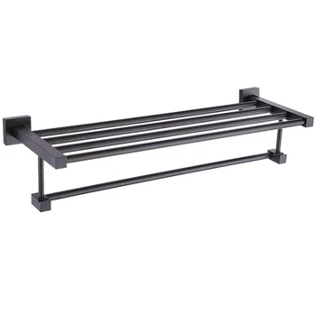 

Black Towel Rack Black Us Style Bathroom Towel Shelf Bath Bathroom Rack Bathroom Towel Holder Black Double Towel Shelf
