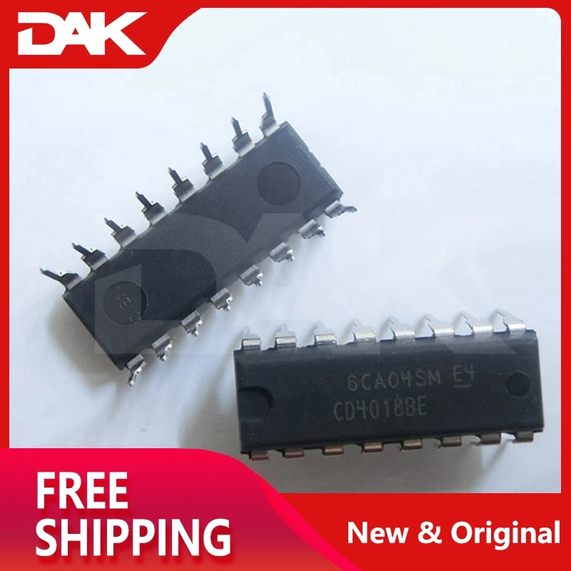 10 шт. CD4018BE DIP CMOS Предустановленная разделяемая на N микросхема счетчика чип DIP16