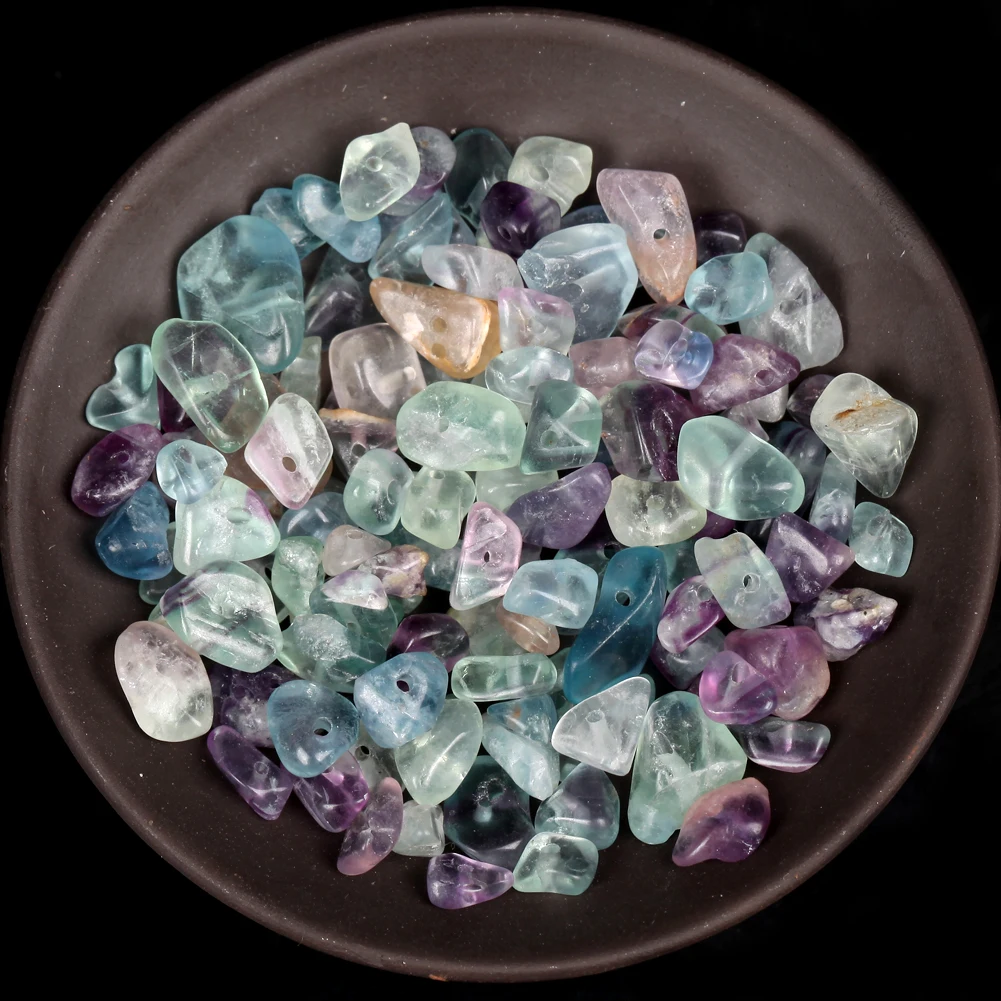 thumbnail image 1 of Piedras de grava naturales irregulares, fluorita verde, amatistas, cuentas de granate para hacer joyas, pulseras, collares y accesorios, 1 of 5