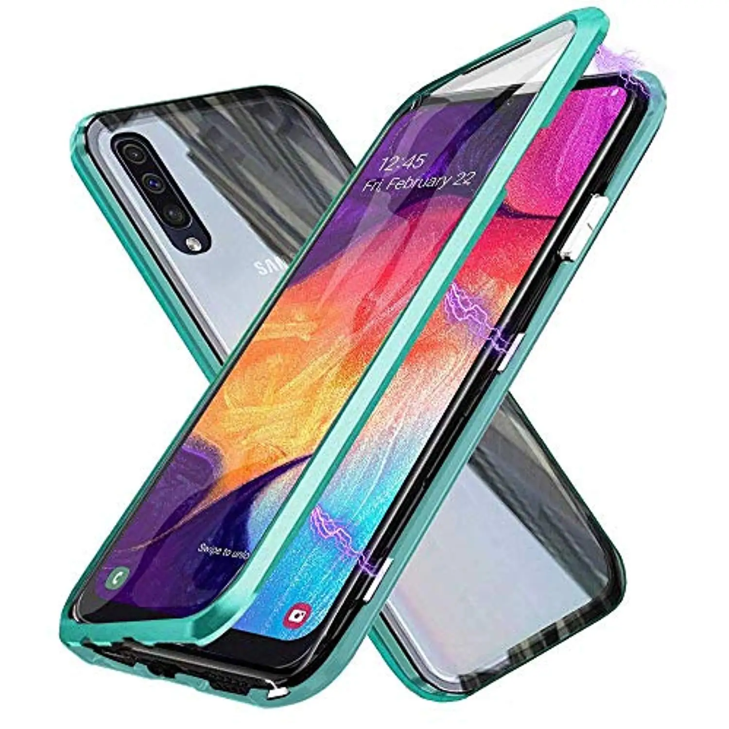 360 Alunimum Магнитный полный 9 H стеклянный чехол для huawei P Smart Plus Z Honor 20 Pro 20i 10 Lite чехол металлический бампер телефонные чехлы - Color: Green