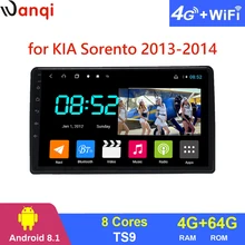Android 8,1 автомобильный DVD 1din мультимедийная Navi система для KIA SORENTO 2013- Автомобильный gps навигатор стерео wifi головное устройство SWC wifi BT