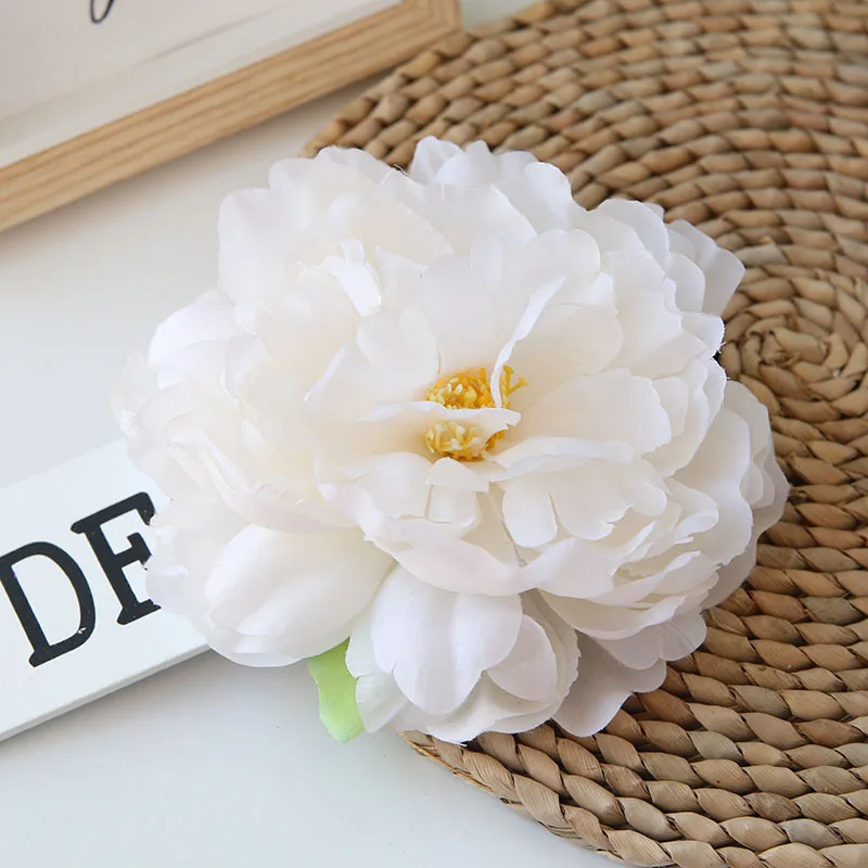 Artificial Diameter 15cm Peony Big Flower Head Flower Wall DIY Wedding Decoration Silk Fake Flower Home Floral Arrangements Accessories (3)
