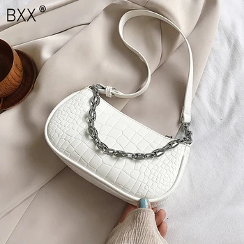 

[BXX] 2020 Summer Solid Color PU Leather Small Bags For Women Stone Pattern Chain Shoulder Handbags Ladies Travel Hand Bag HM714