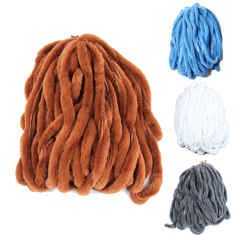 Fur Fabric Artificial Rabbit Fur Ribbon Tapes 1m DIY Apparel Sewing Fluffy Trim Home Decoration