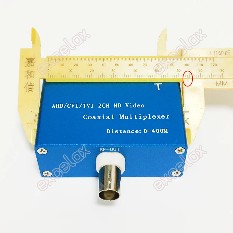 2 Channel 3MP 2MP 1080P HD AHD CVI TVI CVBS Coax Video Signal Multiplexer 2CH Transmitter & Receiver Coaxial Cable Distance 400m