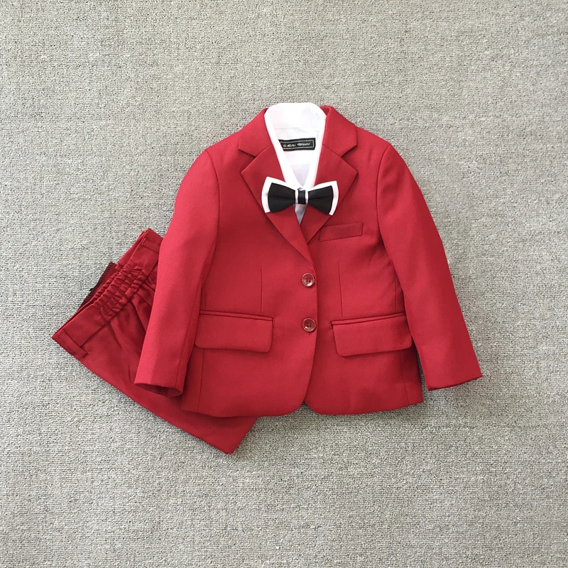 Детский костюм платье для мальчиков красивый костюм для первого года для малышей Детские костюмы с цветочным принтом в британском стиле для мальчиков торжественные свадебные костюмы для мальчиков