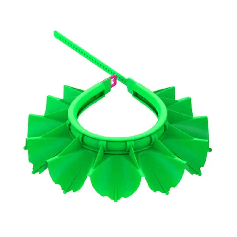 Детские Силиконовые шампуни для душа шапочка для купания Регулируемый защитный козырек для младенцев - Цвет: Зеленый