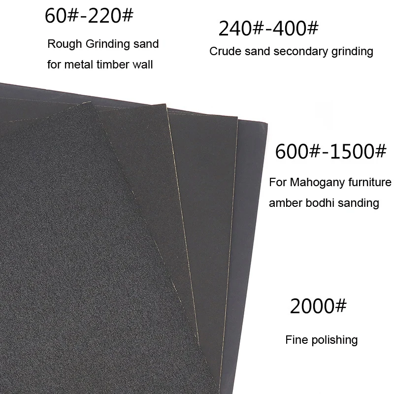 URANN 1Pcs Grit 60-2000 Waterproof Sanding paper Polishing Sanding Wet/dry Abrasive Sandpaper Paper Sheets Surface Finishing