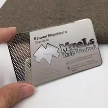 Роскошная нержавеющая сталь уникальная лазерная резка металлическая визитная карточка