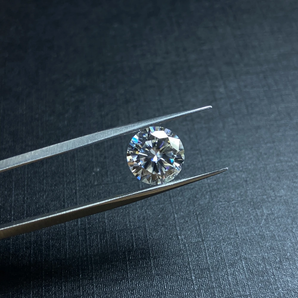 GRA 7.5mm 1.5Carat  Perfect White D VVS  Synthetic Moissanite Round Brilliant Cut Diamond Pendant Jewelry Gemstone