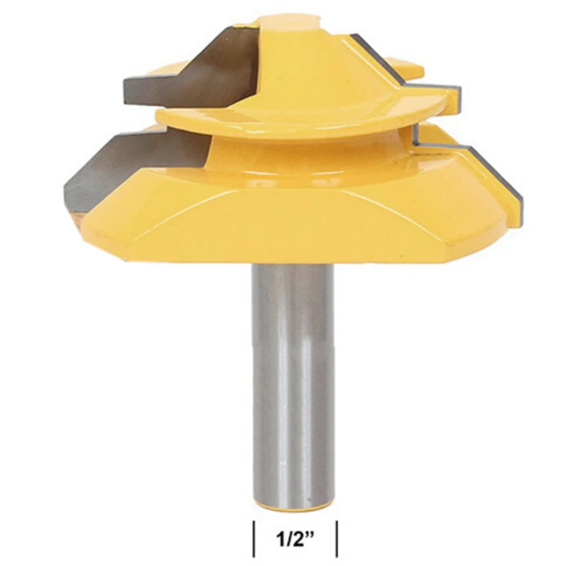 45 Degree- Up To 1/2 Stock Lock Miter Router Bit 1/2*2-3/4 Endmill Tool Supply