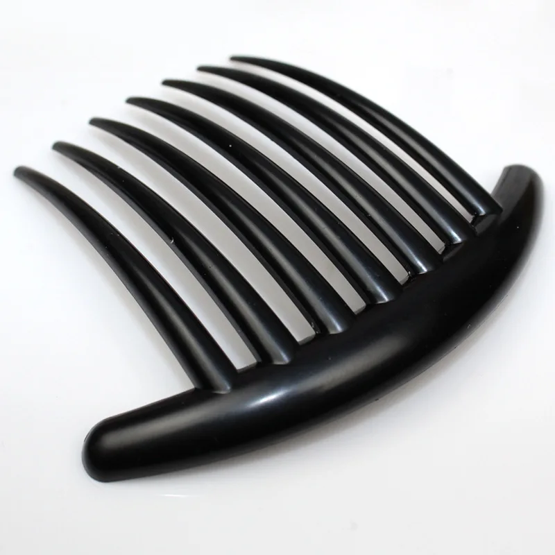 Peigne ร cheveux en forme de croissant de cรดtes de vache, cassant pas la mauvaise, disque ร dents longues, insert ร 7 dents, garniture de cheveux,