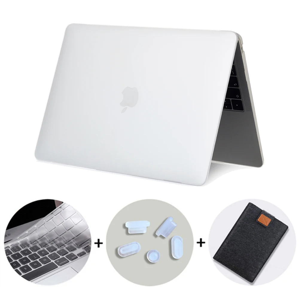 MTT матовый чехол для ноутбука Macbook Pro 13,3 16 дюймов чехол для apple mac book Air Pro retina 11 12 13 15 с сенсорной панелью - Цвет: Matte Transparent