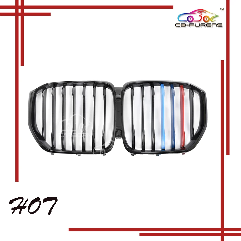 

2019+ For BMW X5 G05 Grill Replacement Style ABS Plastic Single Slat Kidney Front Grille Overlay