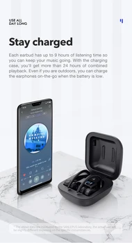 

Bluetooth Earphone TWS Wireless Earbuds with Qualcomm Chip, Volume Control, 24H Playtime 5.0 With Dual Mic Sports Waterproof