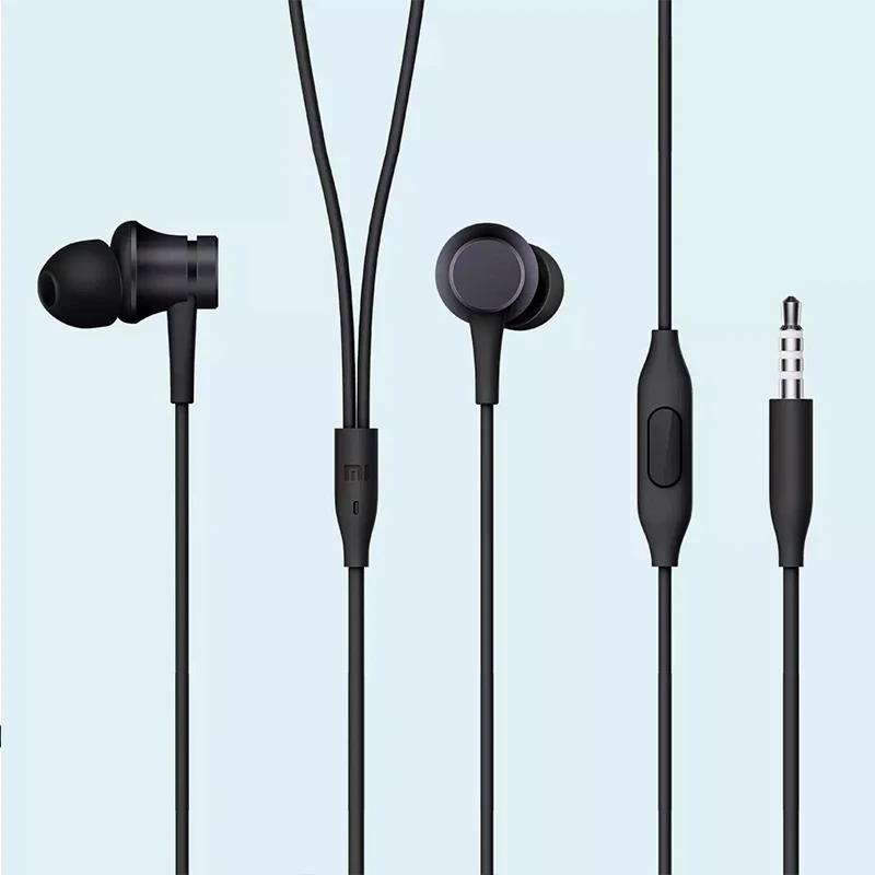 Наушники вкладыши Xiaomi Piston со встроенным микрофоном и проводным управлением 100%