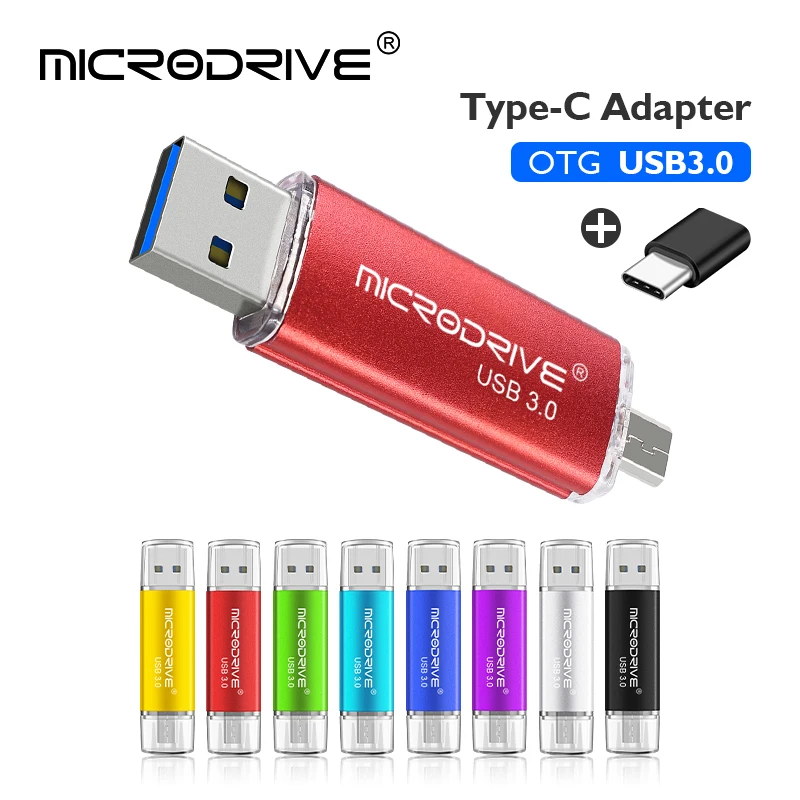 Unidad flash USB 3,0 y USB2.0 USB OTG, 16GB, 32GB, 64GB, 128GB, Pen drive tipo C, pendrive, micro USB para teléfono inteligente