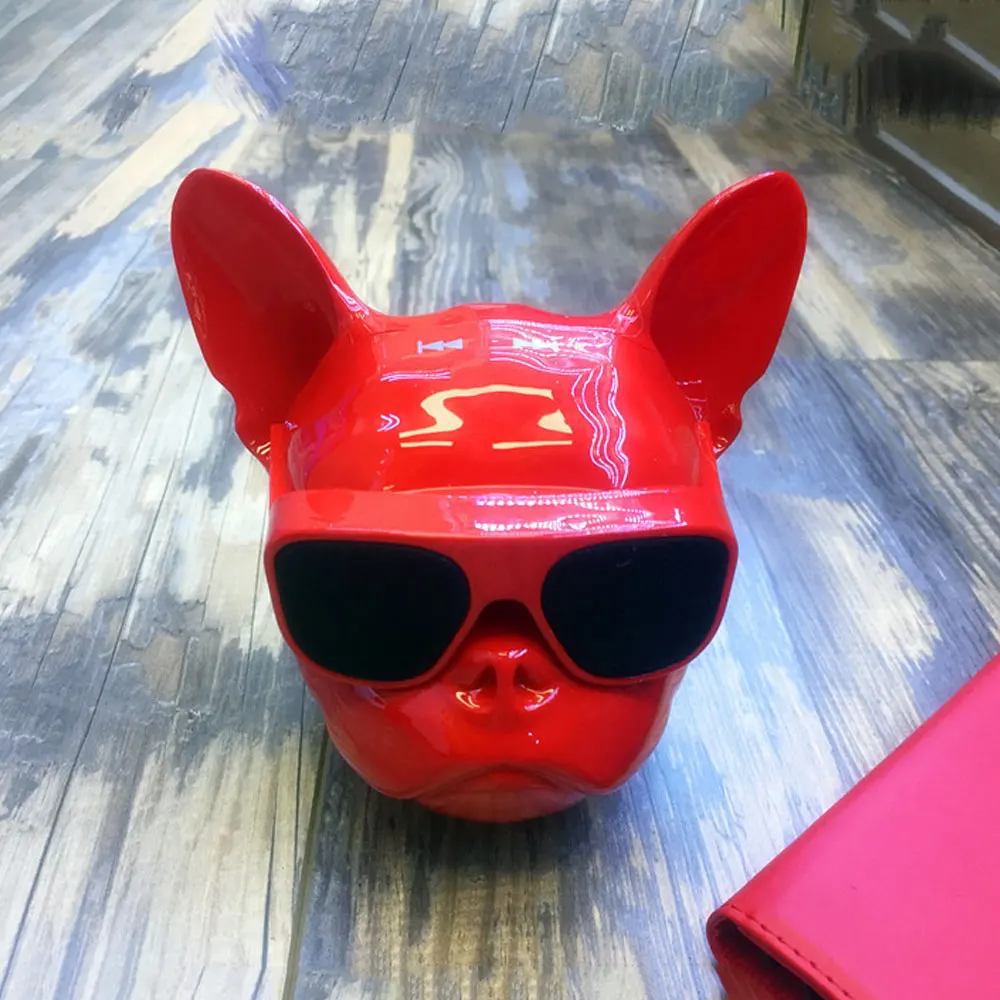 Беспроводная Bluetooth Колонка в виде головы собаки глубокий бас бульдог громкий