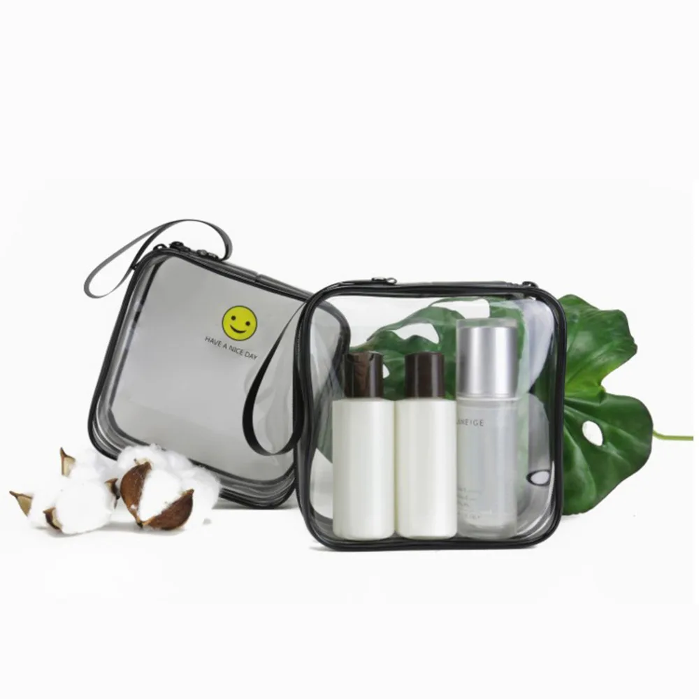 Men Functional Hanging Zipper Makeup Case Toiletry Travel Cosmetic Bag Make Up Wash Case Transparent Clear Zipper Makeup Bags