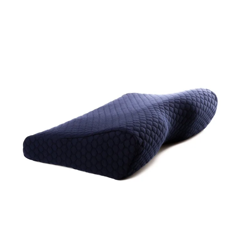 dark blue standard Ортопедическая подушка для путешествий, подушка для шеи с эффектом памяти, массажер с медленным отскоком, шейный массажер, забота о здоровье, улучшенная мягкая подушка для сна - Цвет: dark blue standard