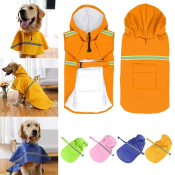 

Pet Dog Waterproof Raincoat Vest Autumn Clothes Outdoor Rain Jacket Coat TP899