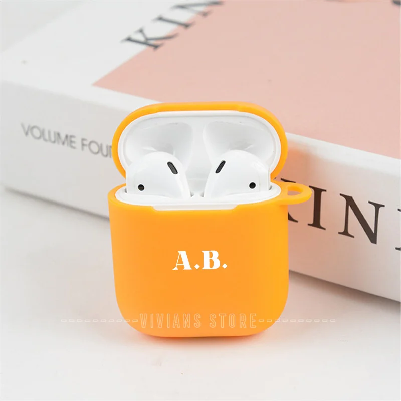 Custodia Airpods 2 personalizza Logo fai da te nome iniziali lettere per  Air Pod pro custodia morbida in Silicone di lusso custodia per auricolari  Airpods|Earphone Accessories| - AliExpress