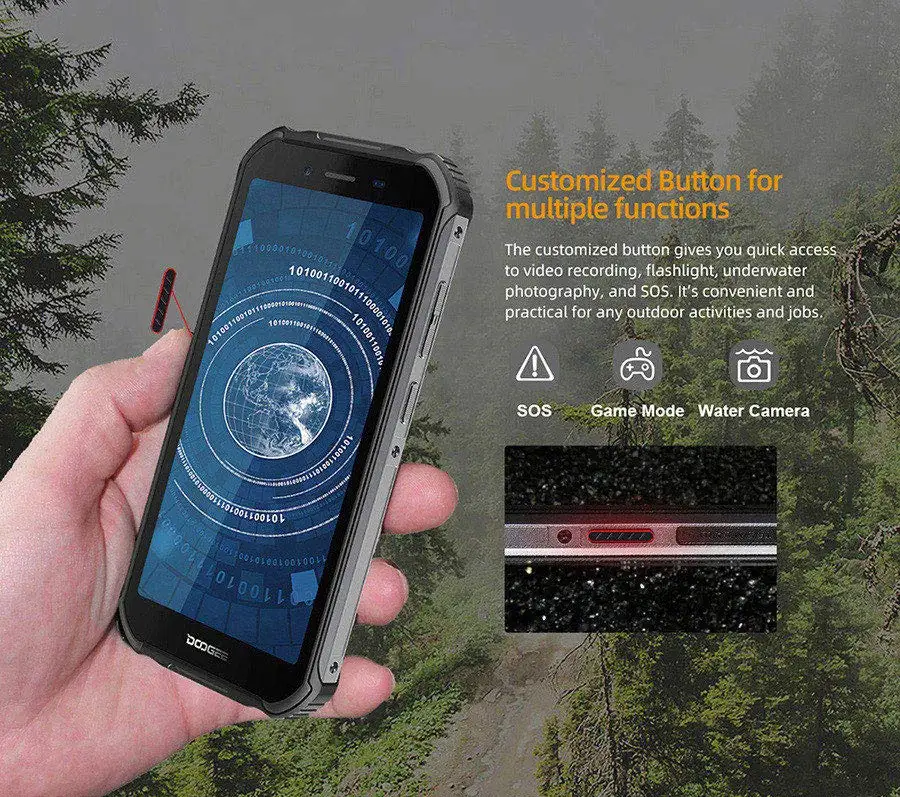 DOOGEE S40 Lite четырехъядерный 2 ГБ 16 ГБ Android 9,0 прочный телефон IP68 Мобильный телефон 5,5 дюймов дисплей 4650 мАч МП отпечаток пальца