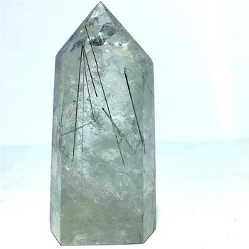 

natural hair quartz crystal wand point Home furnishing decoration stone and crystal Crystal rod column