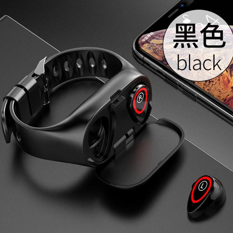 TWS Bluetooth наушники умные часы 2 в 1 беспроводная гарнитура для телефона с монитором