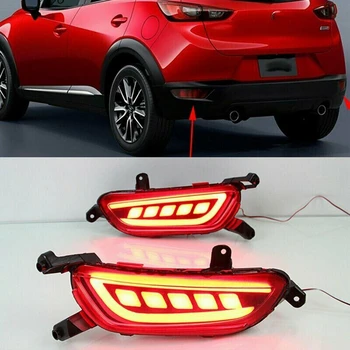 

LED Rear Bumper Lamp Reflector Tail Fog DRL Rear Brake Lights for Mazda CX-3 2013 - 2016