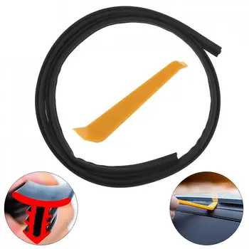 

160CM Rubber Both Sides Three Card Slots Car Instrument Console Prevent Leakage/Dust/Noise Sealing Strip with Installation Tool