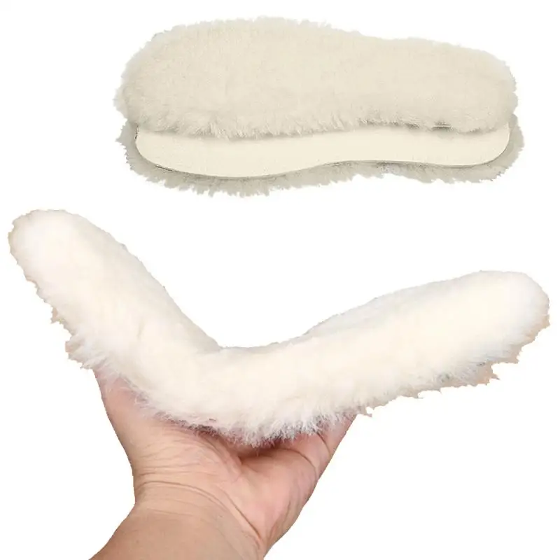 

1 Pair Warm Insoles Plush Fur Insole Snow Boots Sweat Absorbent Warm Winter Wool Foot Pad Sport Shoes Insoles