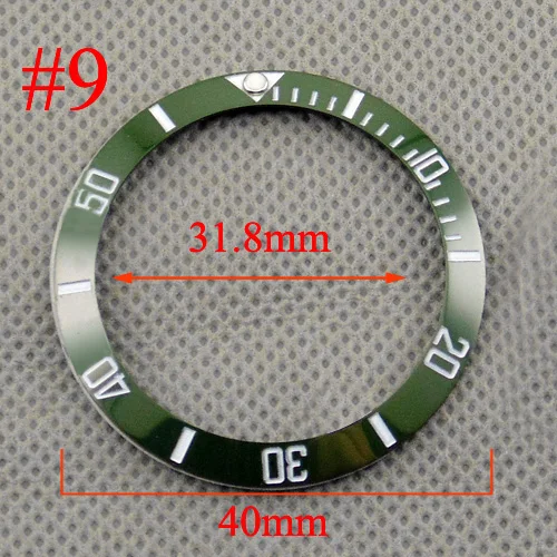 40 мм красный черный синий зеленый керамический/титановый ободок вставка подходит для 43 мм GMT submariner Мужские автоматические часы - Цвет: 9