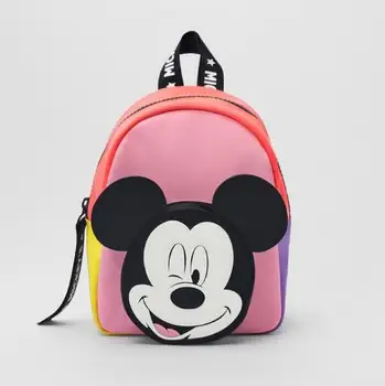 

Fashion Disney children's bag Mickey Mouse children's Bacpack spring Autumn Mickey Minnie Mouse pattern backpack Kids Gifts