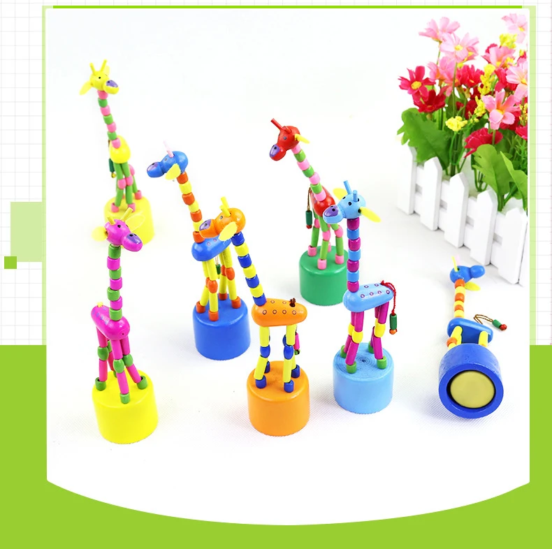 Детская развивающая игрушка подставка для танцев красочная качалка Жираф деревянная игрушка для детей детское творчество воображение образование