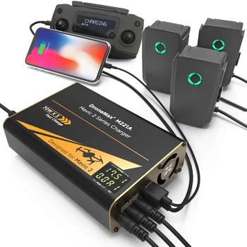 

Drone Battery Charger for DJi Intelligent Fast Multi Charging Hub Station LED Voltage Display Double USB Port Mavic 2
