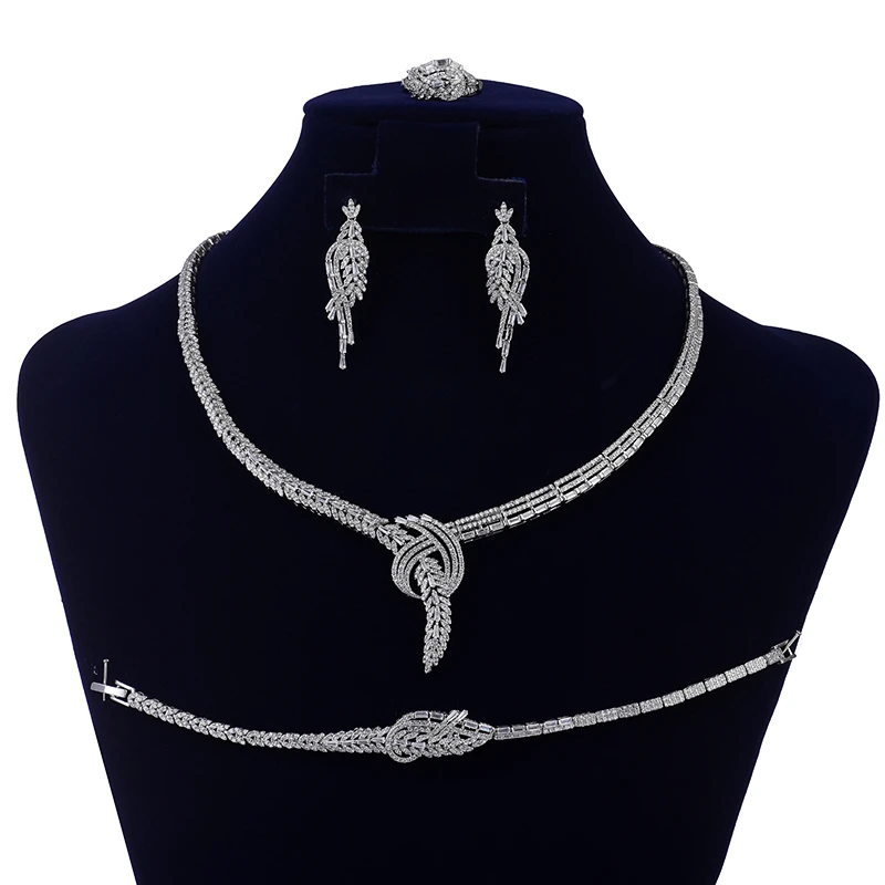 Jewelry Set HADIYANA Trendy Zirconia Luxury Women Wedding Party Bridal