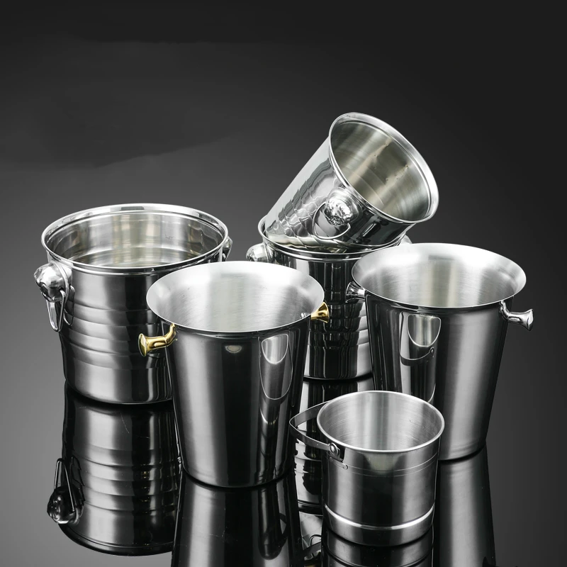 Ice bucket 1L-7L Stainless Steel Wine Champagne Wine Chiller Bottle Cooler Champagne Beer Chiller Ice Barrel