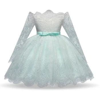 

5245 Embroidery Eyelash Lace Tutu Princess Baby Girl Dress New Summer Party Wedding Kid Dress ForGirl Wholesale Children Clothes