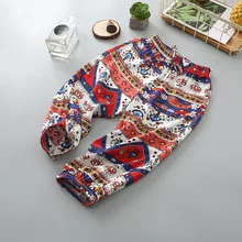 Летняя детская одежда; Детские противомоскитные штаны из Tencel Bourette; детские брюки из искусственного хлопка с мультяшным принтом