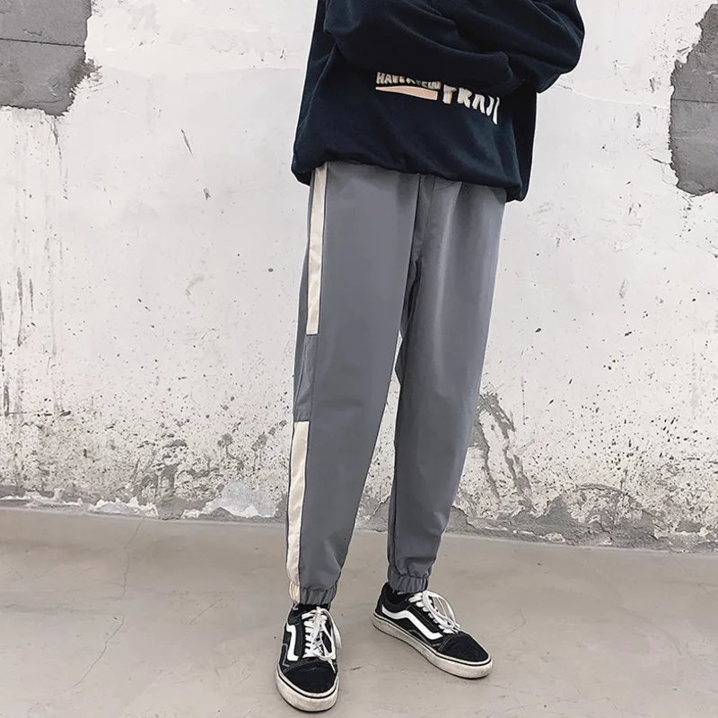 Autumn Sweatpants Men Fashion Contrast Color Casual Joggers Pants Men Streetwear Wild Hip Hop Loose Gym Track Pants M-5XL