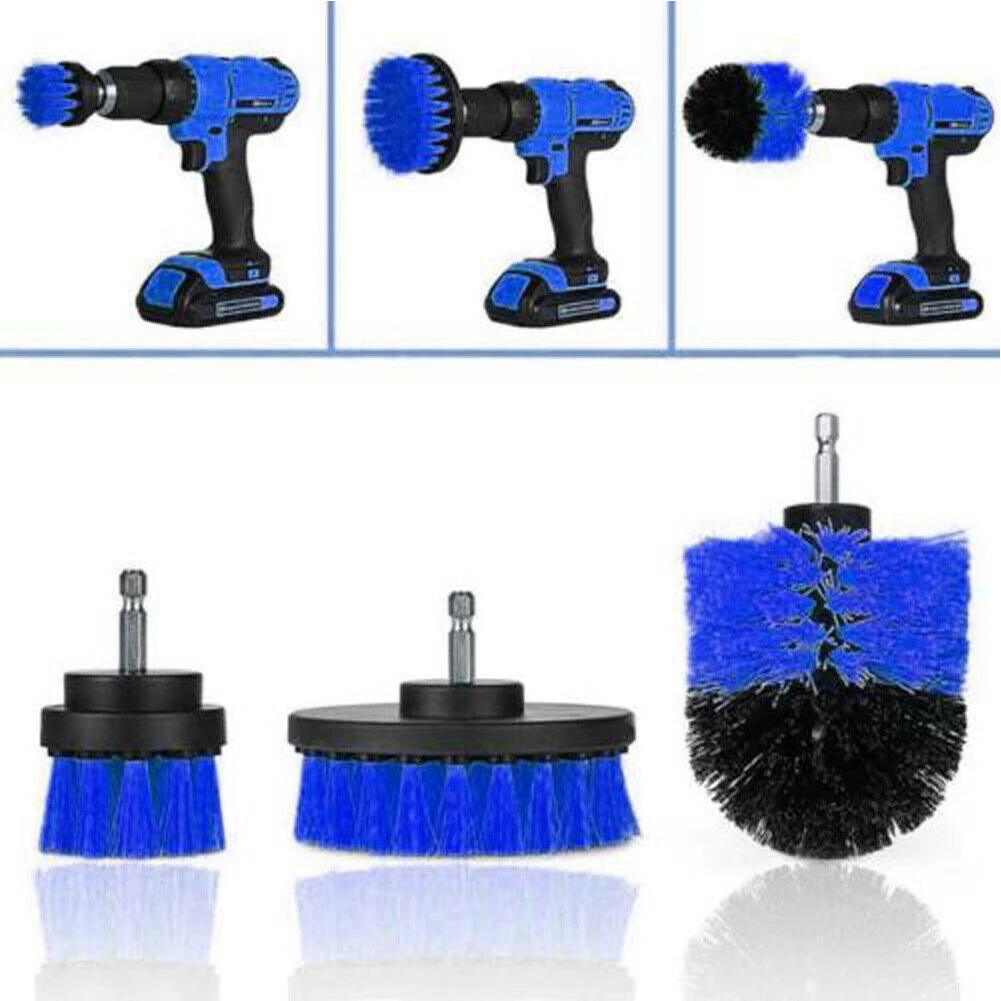 3 шт./компл. набор для электрической дрели пластиковая круглая Чистящая Щетка