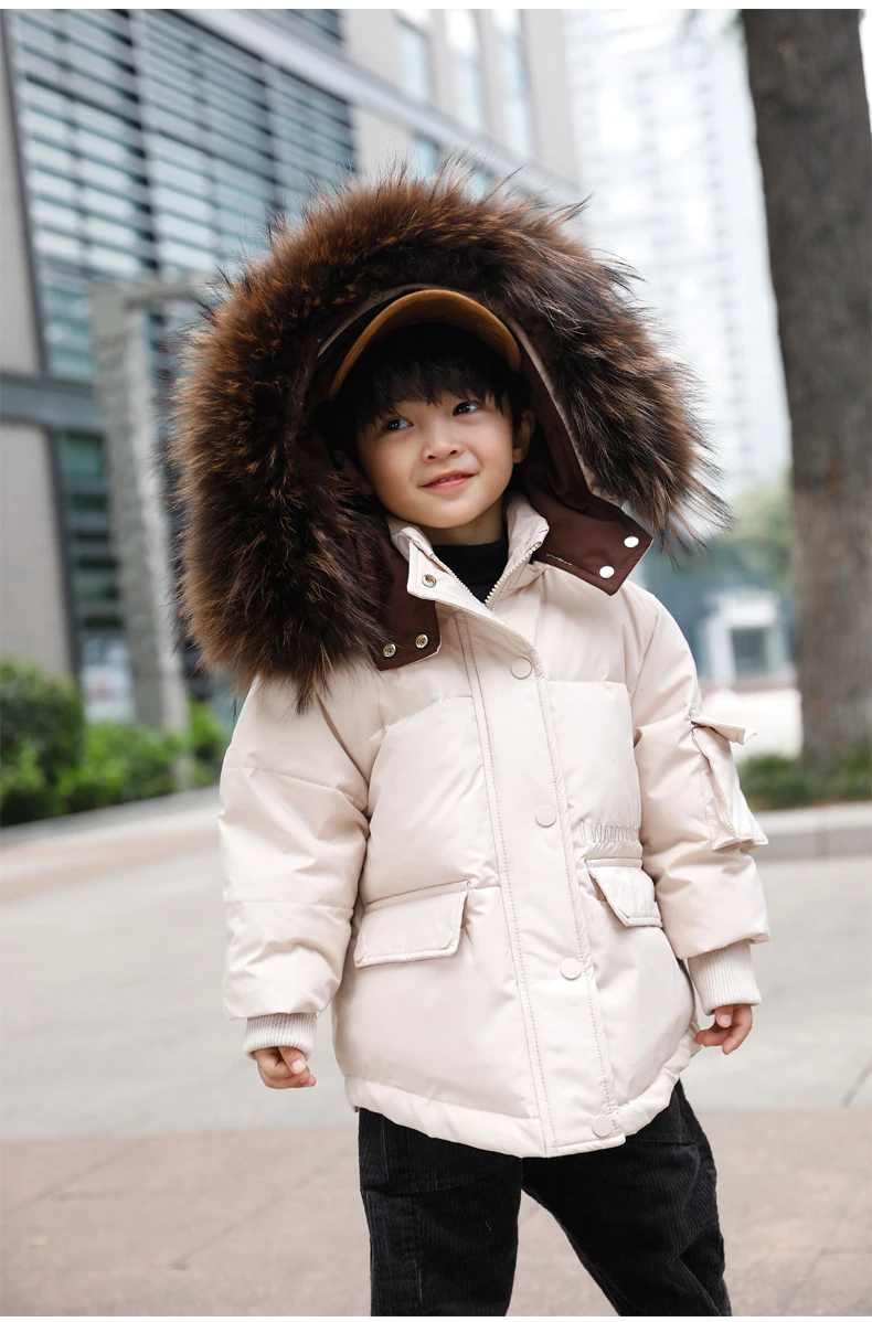 Г. Высокое качество; зимнее теплое пуховое пальто для маленьких мальчиков и девочек; зимний комбинезон; детская парка; Детское пальто с натуральным мехом