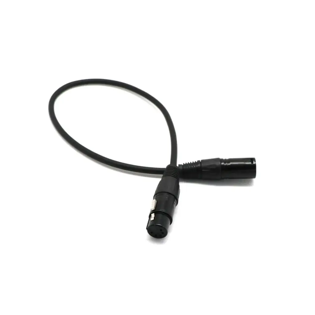 5-Pin Female to 3-Pin Male XLR Turnaround DMX Adapter Balanced Cable Controller Wire