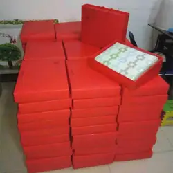 Чехлы Подарочная коробка экспорт праздничный красный трехсекционный набор Подарочная коробка для полотенца банное полотенце подарок