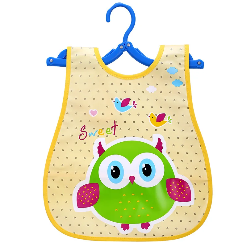 baby essential  1pcs Quality Bib Adjustable Baby Bibs Plastic Waterproof Lunch Feeding Bibs Baby Cartoon Feeding Cloth Children Baby Apron De Children's Finger Toothbrush Baby Accessories