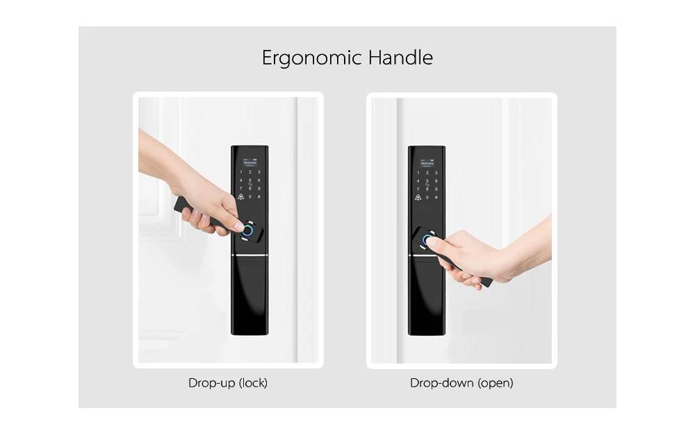 Tuya отпечаток пальца умный дверной замок Wifi код RFID карта ключ цифровой электронный замок с дверным звонком замок для домашней безопасности