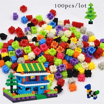 

100pcs/lot Mini Blocks 31 Colors Building Block Fingertip Block Building Set DIY Animal Architecture Kids Toys Mini Blocks